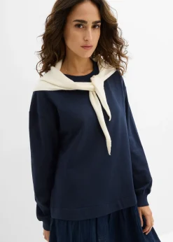 bonprix Robe sweat avec jupe tissée|Femme Sweats|Robes