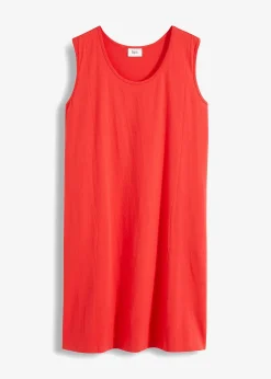 Femme bonprix Basiques|Robe trapèze courte en jersey, sans manches