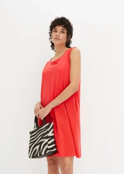 Femme bonprix Basiques|Robe trapèze courte en jersey, sans manches