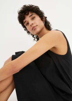 Femme bonprix Basiques|Robe trapèze courte en jersey, sans manches