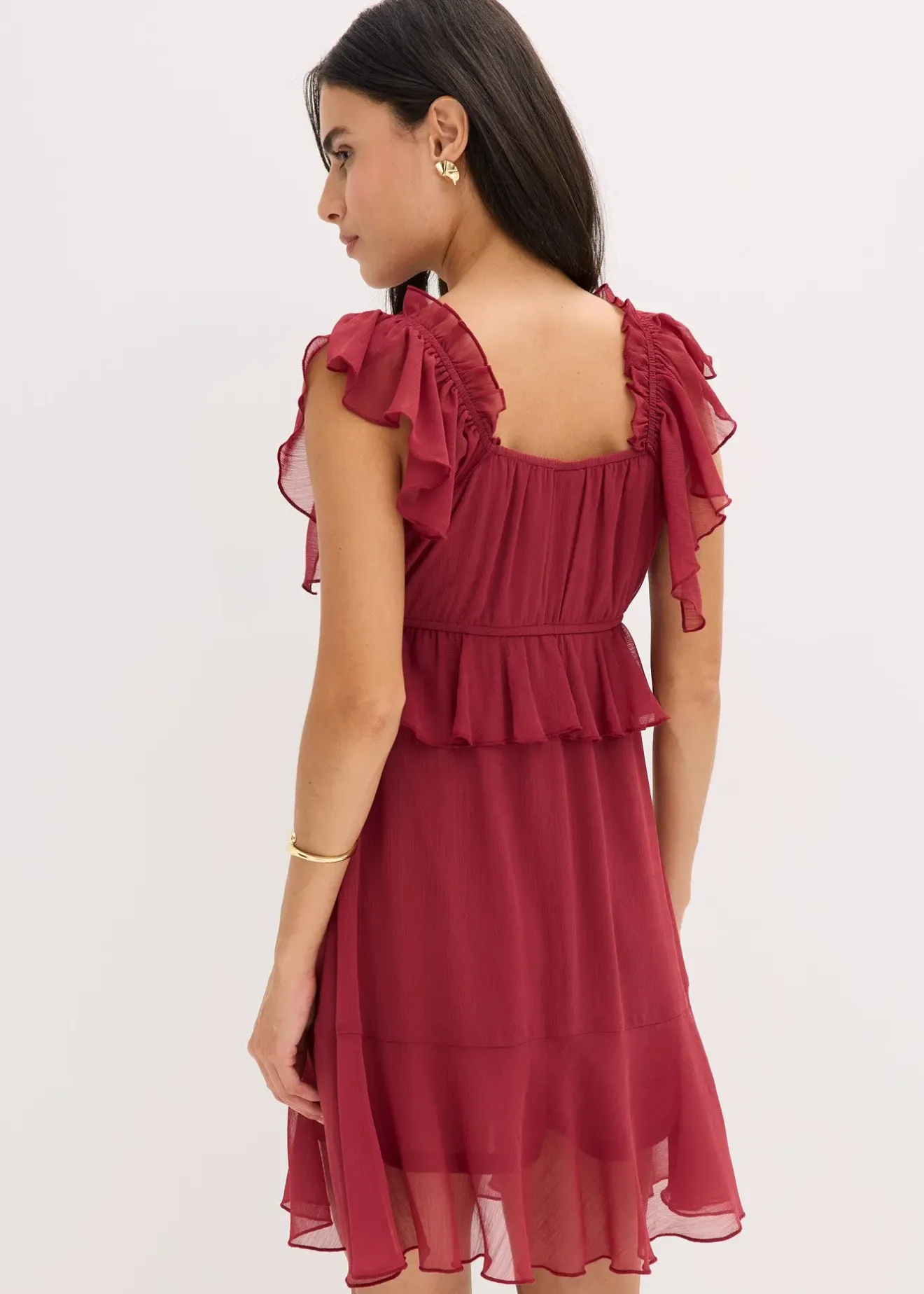 bonprix Robe trapèze en crêpe|Femme Robes