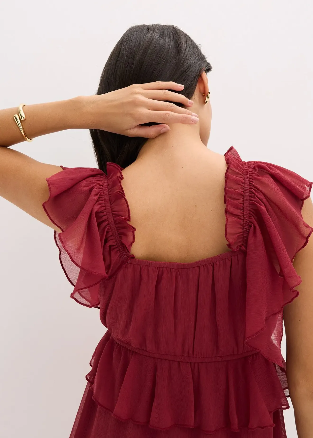 bonprix Robe trapèze en crêpe|Femme Robes