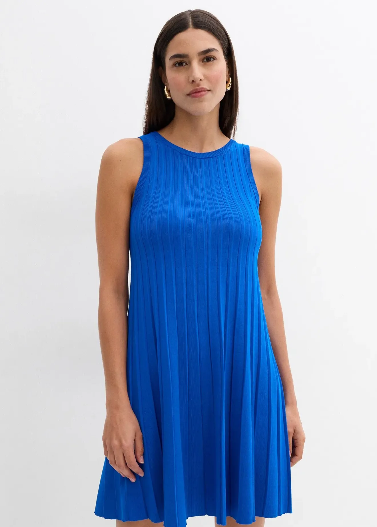 bonprix Robe trapèze en maille de viscose mélangée|Femme Maille