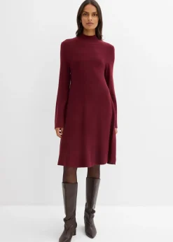 Femme bonprix Maille|Robes|Robe trapèze en maille, viscose majoritaire