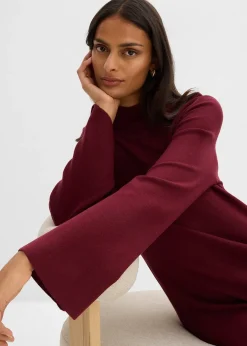 Femme bonprix Maille|Robes|Robe trapèze en maille, viscose majoritaire