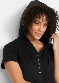 bonprix Robe T-shirt en coton, manches courtes|Femme Vêtements De Plage