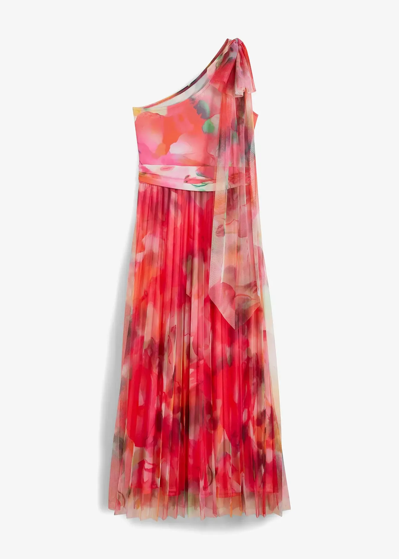 bonprix Robe une épaule avec une jupe plissée en tulle|Femme Tailles Petite|Mode Festive