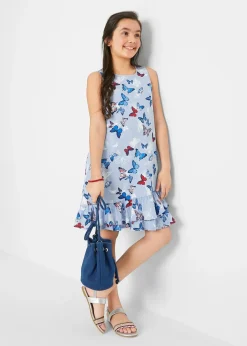 bonprix Robe volantée en jersey 100% coton|Enfant Filles 9-16 Ans·Robes & Combinaisons