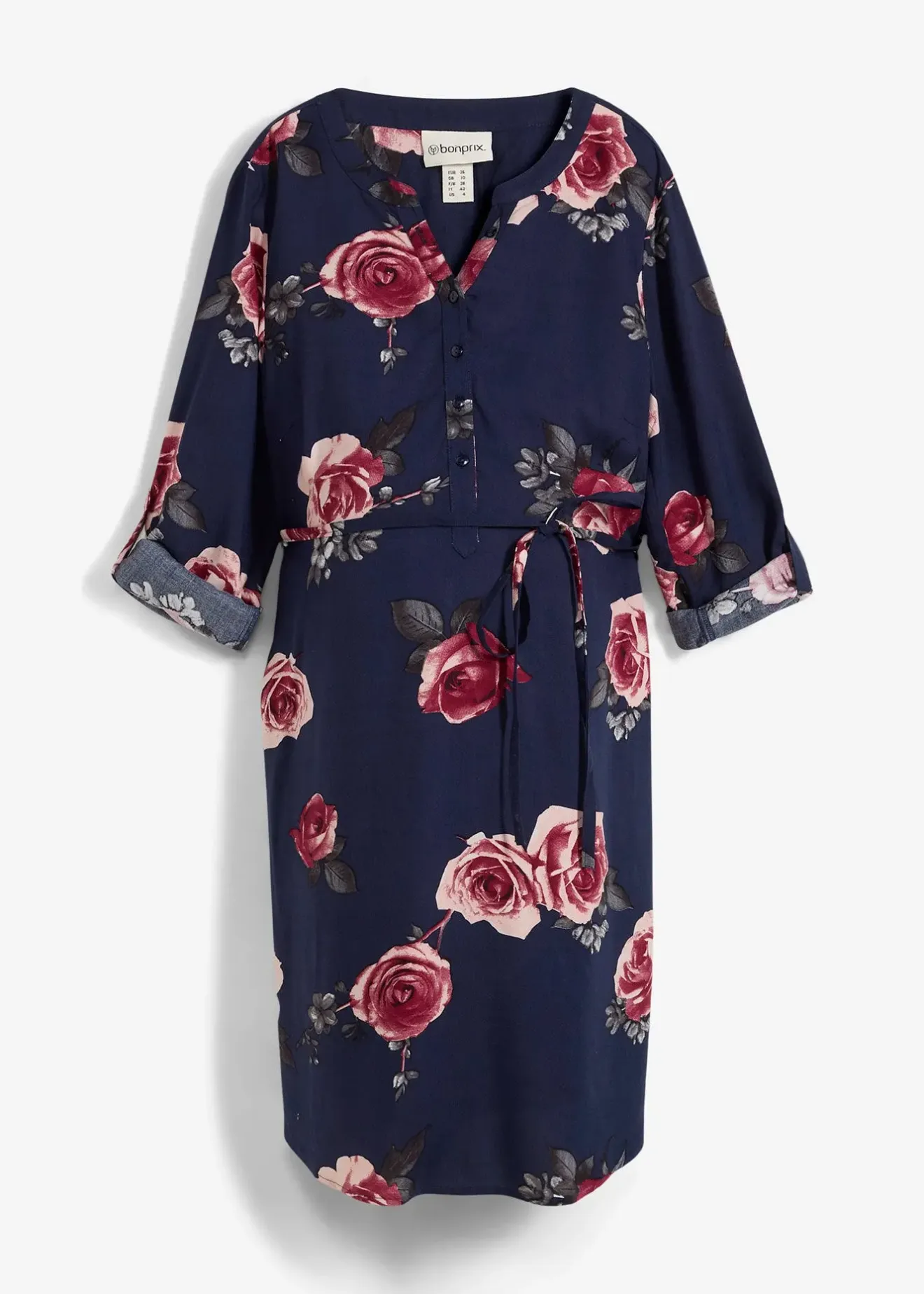 Femme bonprix Femme Enceinte|Robe-blouse de grossesse et d'allaitement en viscose fluide