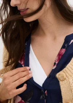 Femme bonprix Femme Enceinte|Robe-blouse de grossesse et d'allaitement en viscose fluide