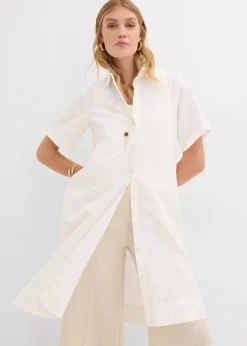 Femme bonprix Robes|Robe-chemise 100% coton