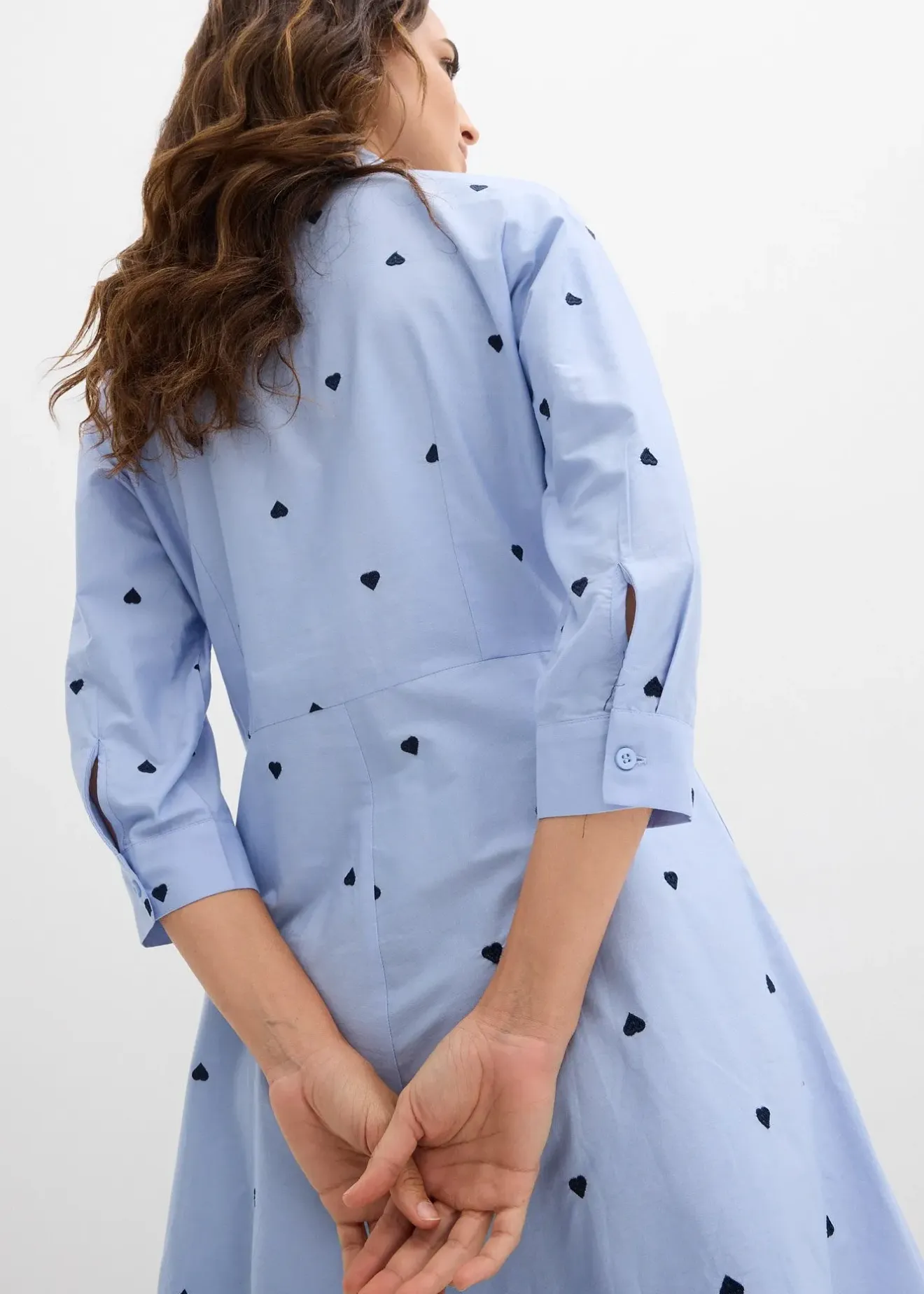 bonprix Robe-chemise 100% coton|Femme Tailles Petite