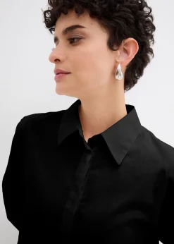 Femme bonprix Robes|Robe-chemise 100% coton à base boule