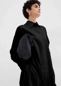 Femme bonprix Robes|Robe-chemise 100% coton à base boule