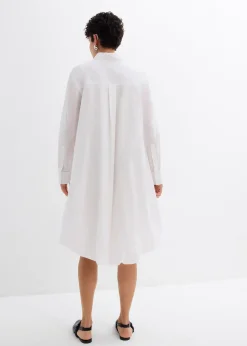 Femme bonprix Robes|Robe-chemise 100% coton à base boule