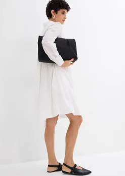 Femme bonprix Robes|Robe-chemise 100% coton à base boule