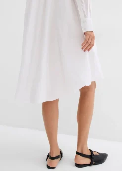 Femme bonprix Robes|Robe-chemise 100% coton à base boule