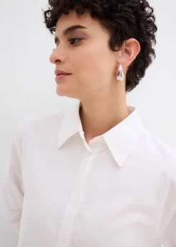 Femme bonprix Robes|Robe-chemise 100% coton à base boule