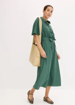 Femme bonprix Robes|Robe-chemise avec ceinture à nouer