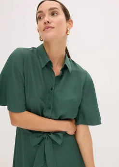 Femme bonprix Robes|Robe-chemise avec ceinture à nouer