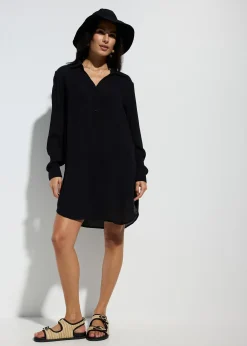 bonprix Robe-chemise de plage en viscose fluide|Femme Vêtements De Plage|Robes