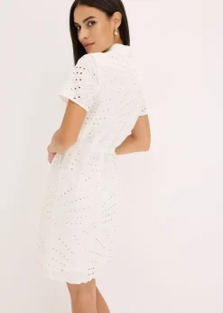 Femme bonprix Robes|Robe-chemise en broderie anglaise