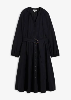 bonprix Robe-chemise en coton et soie avec ceinture|Femme Premium|Robes