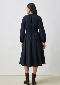 bonprix Robe-chemise en coton et soie avec ceinture|Femme Premium|Robes