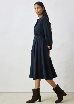 bonprix Robe-chemise en coton et soie avec ceinture|Femme Premium|Robes