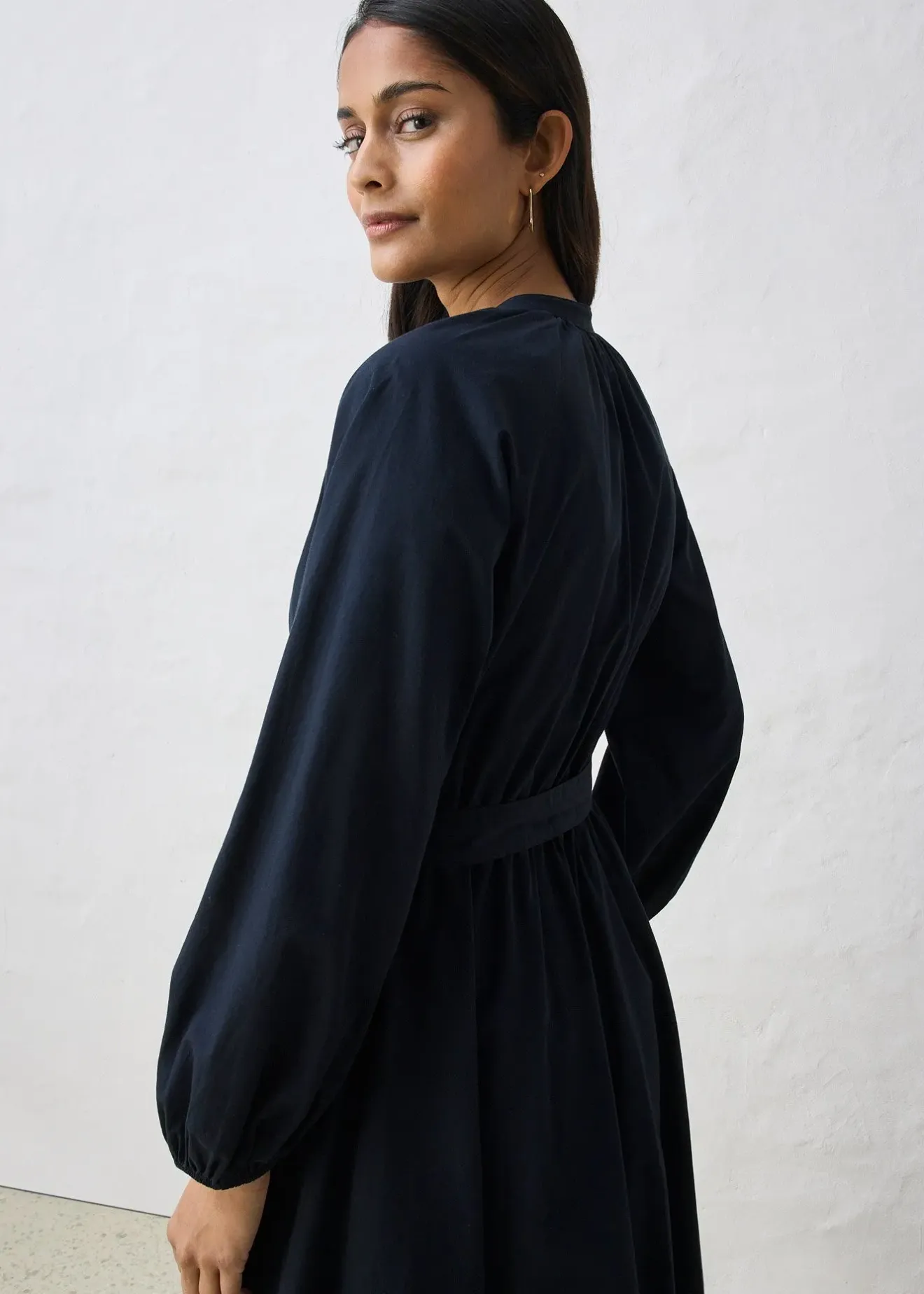 bonprix Robe-chemise en coton et soie avec ceinture|Femme Premium|Robes