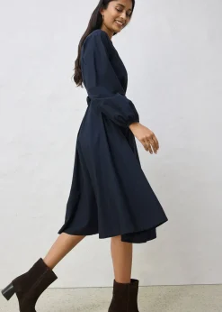 bonprix Robe-chemise en coton et soie avec ceinture|Femme Premium|Robes