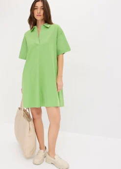 Femme bonprix Robes|Robe-chemise en coton extensible