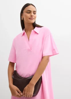 bonprix Robe-chemise en coton extensible|Femme Robes