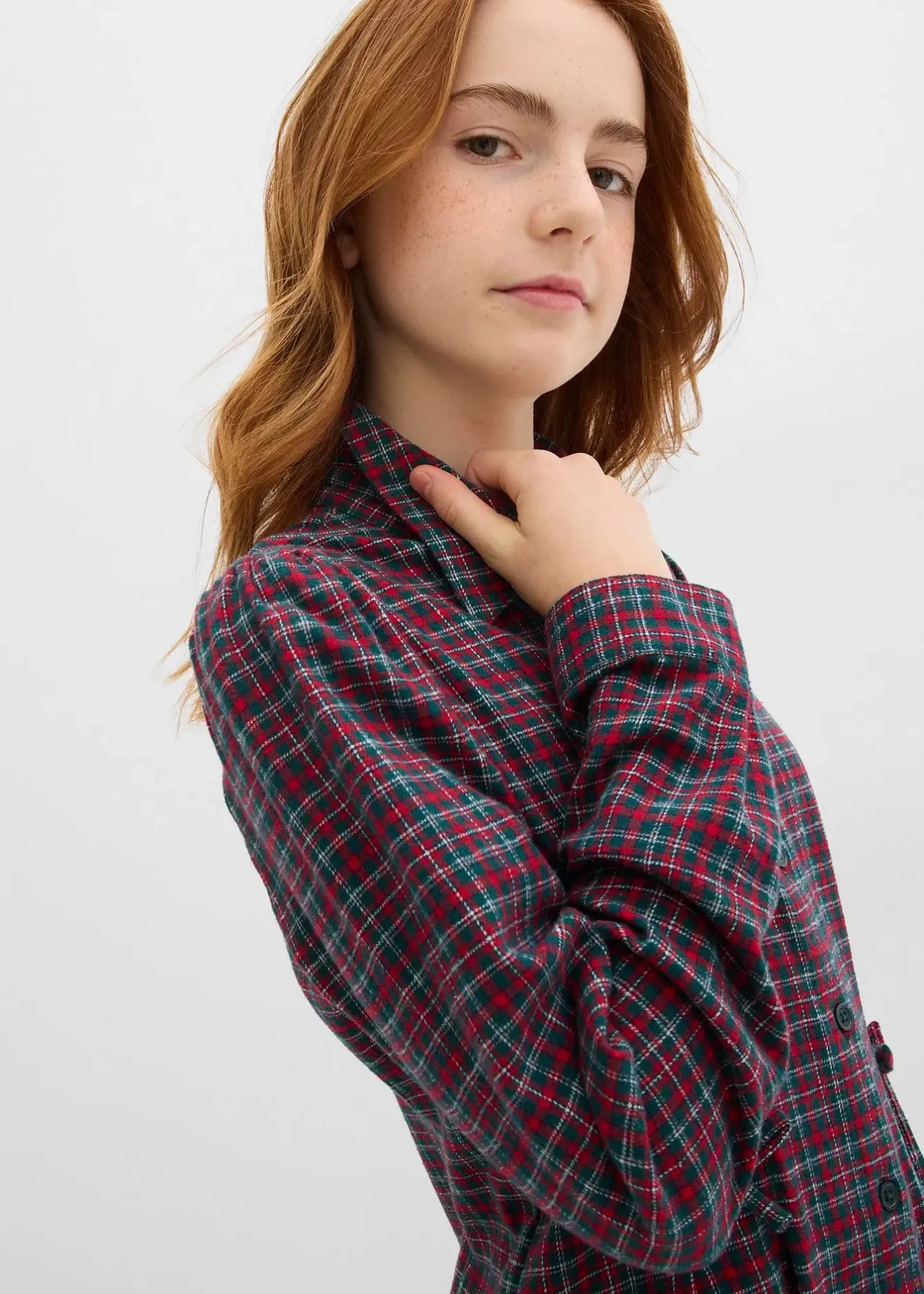 bonprix Robe-chemise en flanelle|Enfant Vêtements Enfant|Filles 9-16 Ans·Robes & Combinaisons