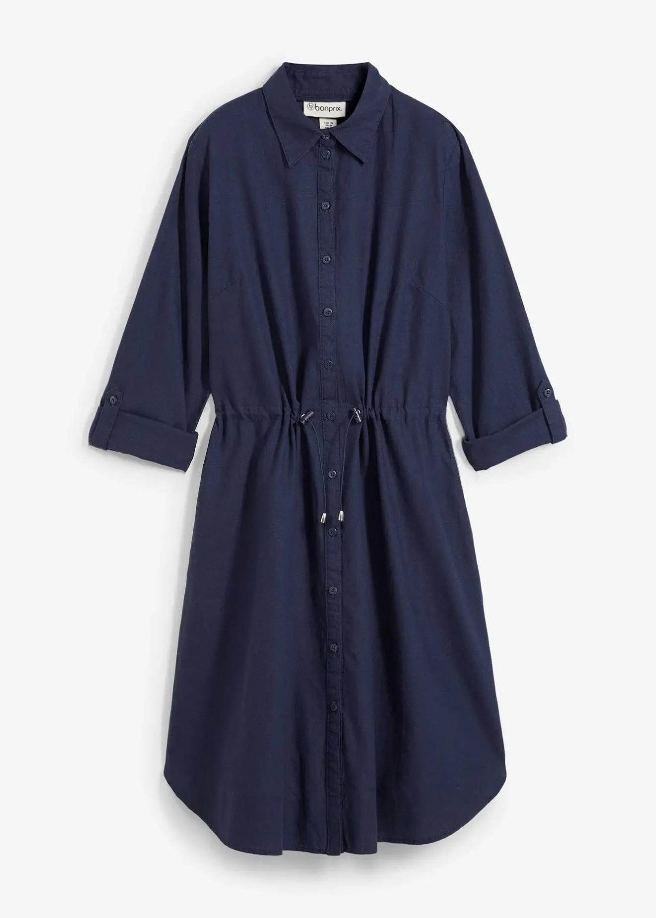 Femme bonprix Robes|Robe-chemise en lin et coton