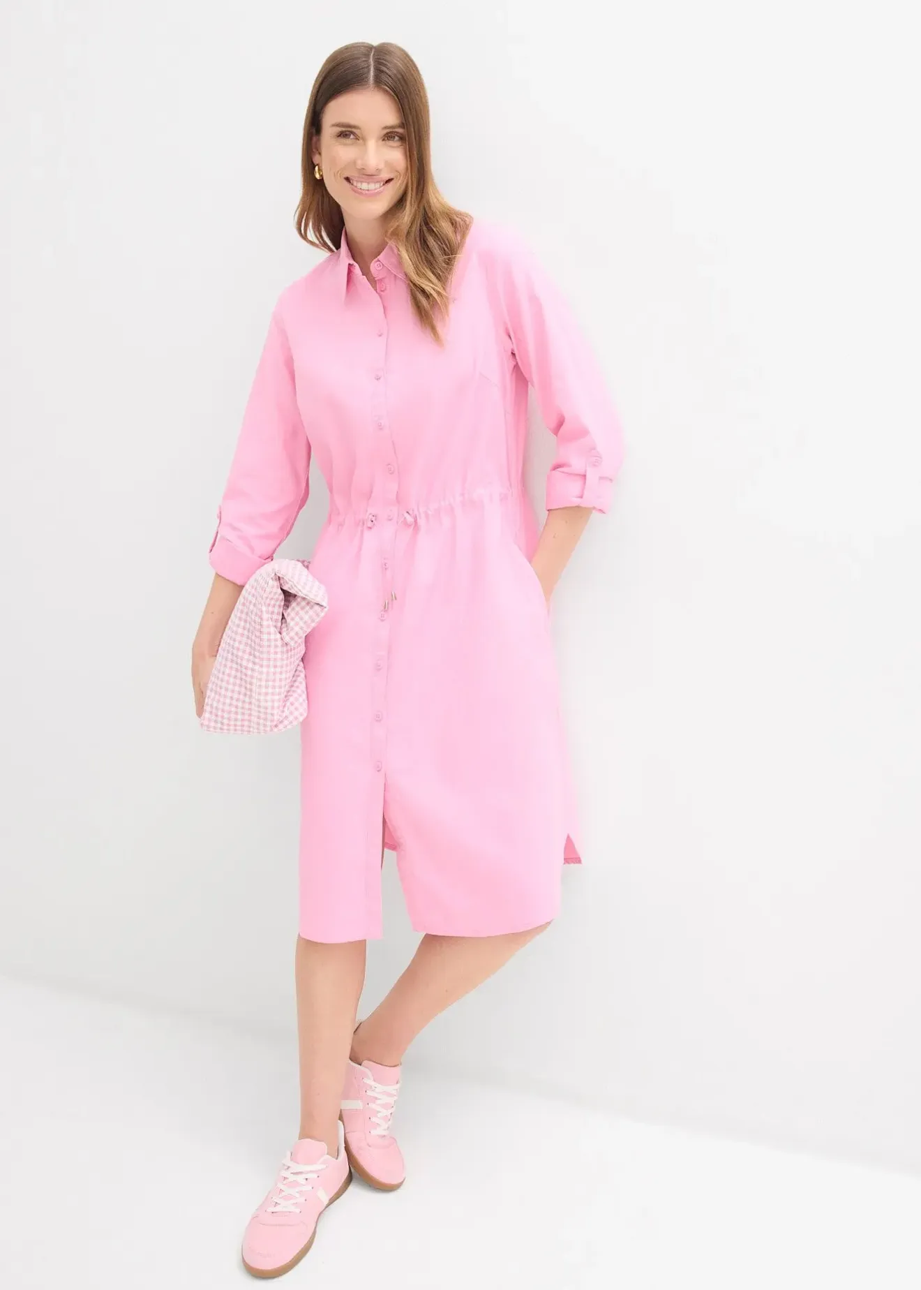 bonprix Robe-chemise en lin et coton|Femme Robes