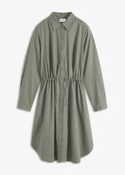 Femme bonprix Robes|Robe-chemise en lin et coton