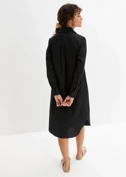Femme bonprix Robes|Robe-chemise en popeline de coton