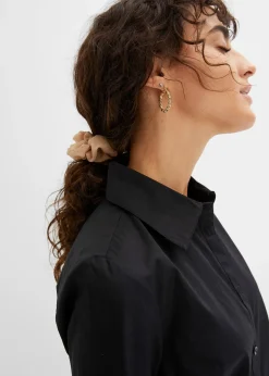 Femme bonprix Robes|Robe-chemise en popeline de coton