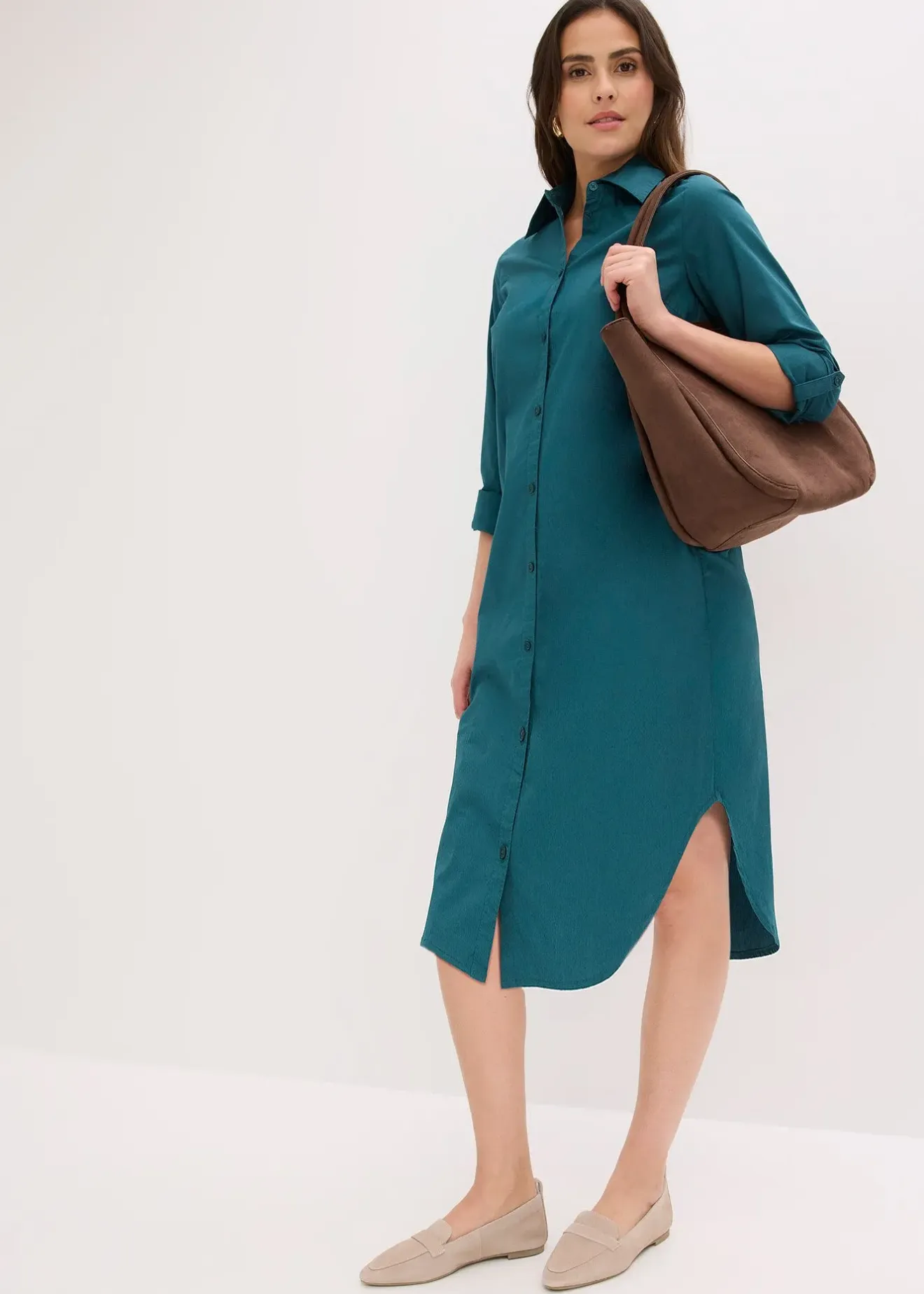 bonprix Robe-chemise en popeline de coton|Femme Robes