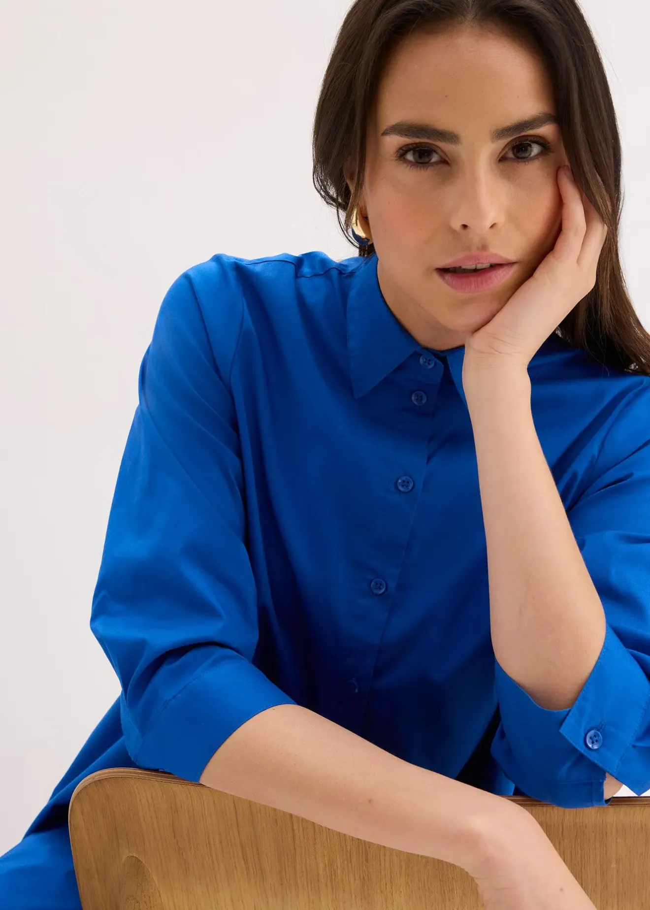 bonprix Robe-chemise en popeline solide|Femme Robes