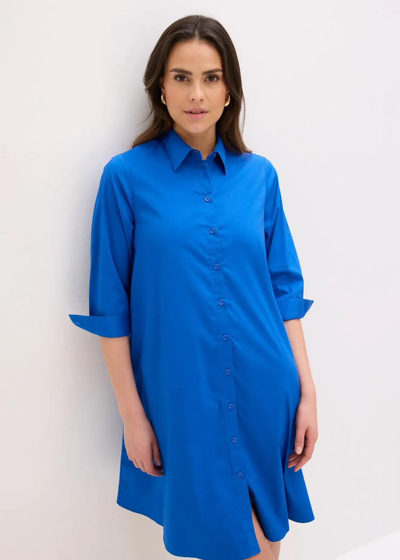 bonprix Robe-chemise en popeline solide|Femme Robes