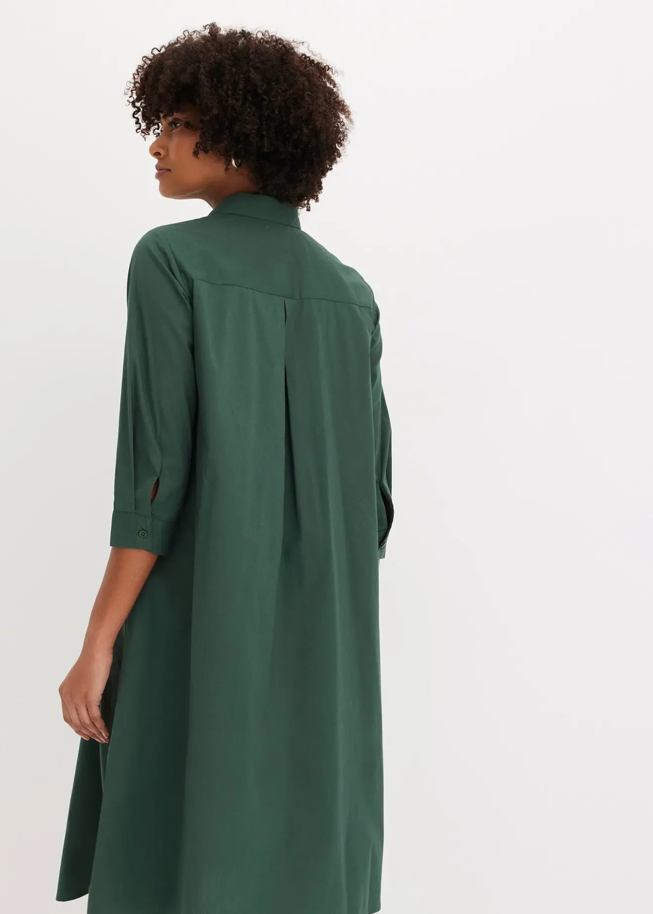 Femme bonprix Robes|Robe-chemise en popeline solide