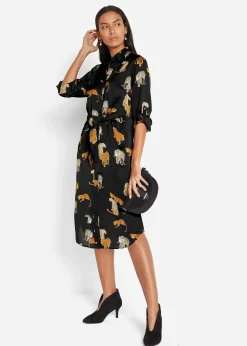 Femme bonprix Robes|Robe-chemise en satin