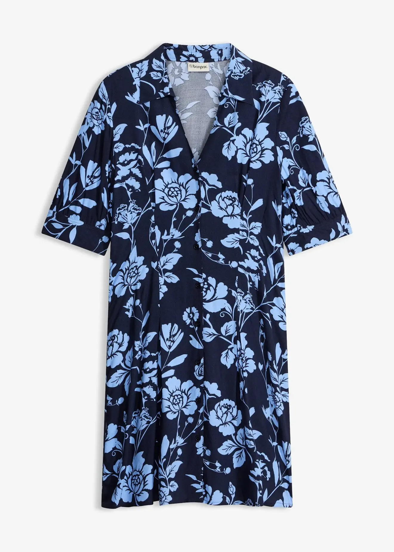 Femme bonprix Robes|Tailles Petite|Robe-chemise en viscose fluide