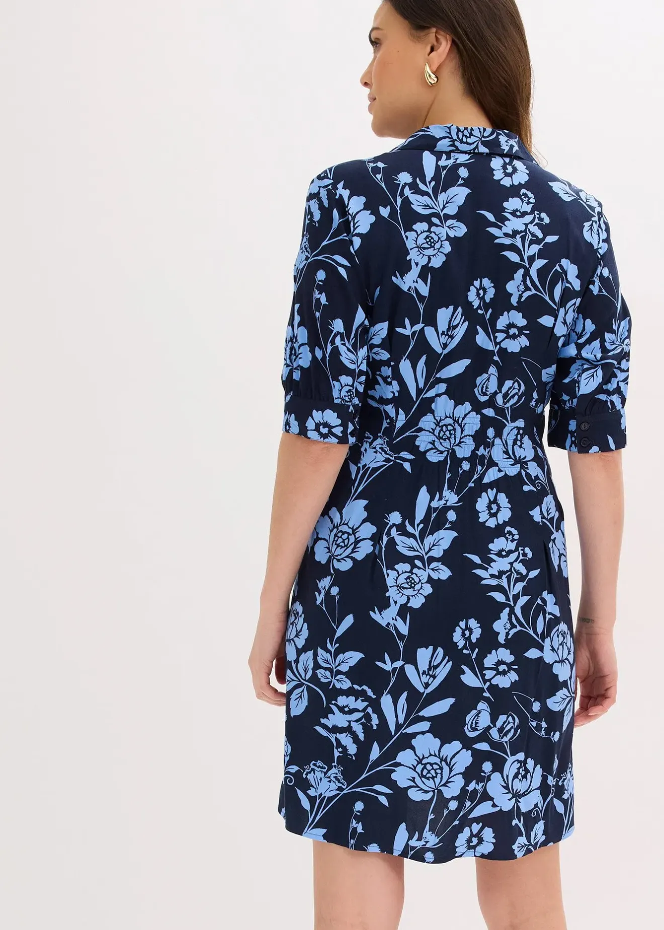 Femme bonprix Robes|Tailles Petite|Robe-chemise en viscose fluide