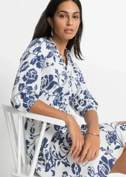 bonprix Robe-chemise en viscose fluide|Femme Tailles Petite