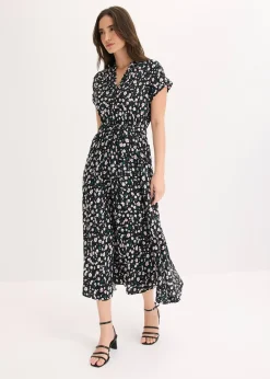 Femme bonprix Robes|Robe-chemise fluide en viscose