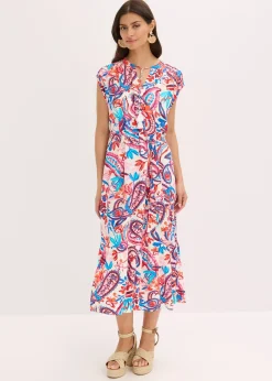 Femme bonprix Robes|Robe-chemise fluide en viscose