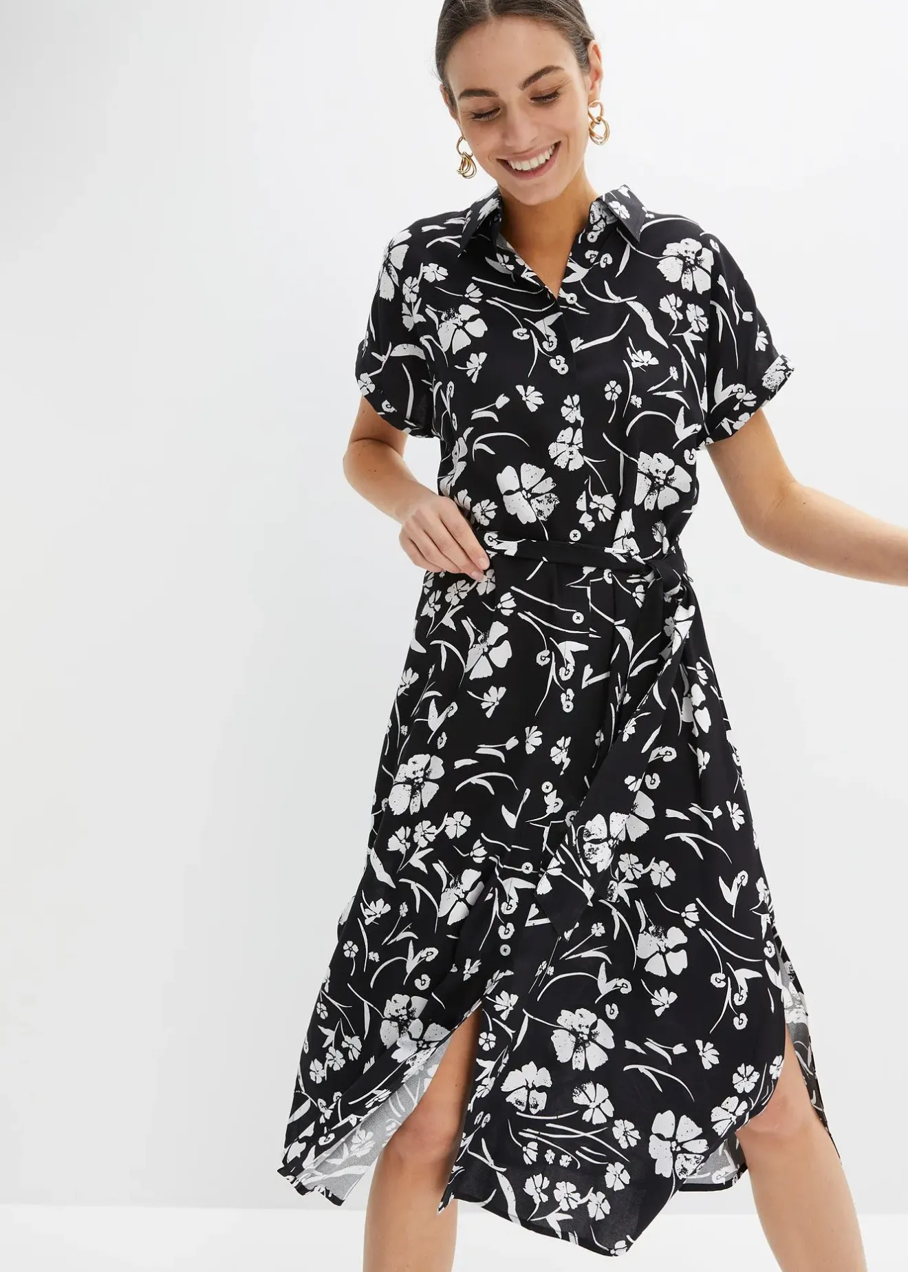 Femme bonprix Robes|Robe-chemise imprimée